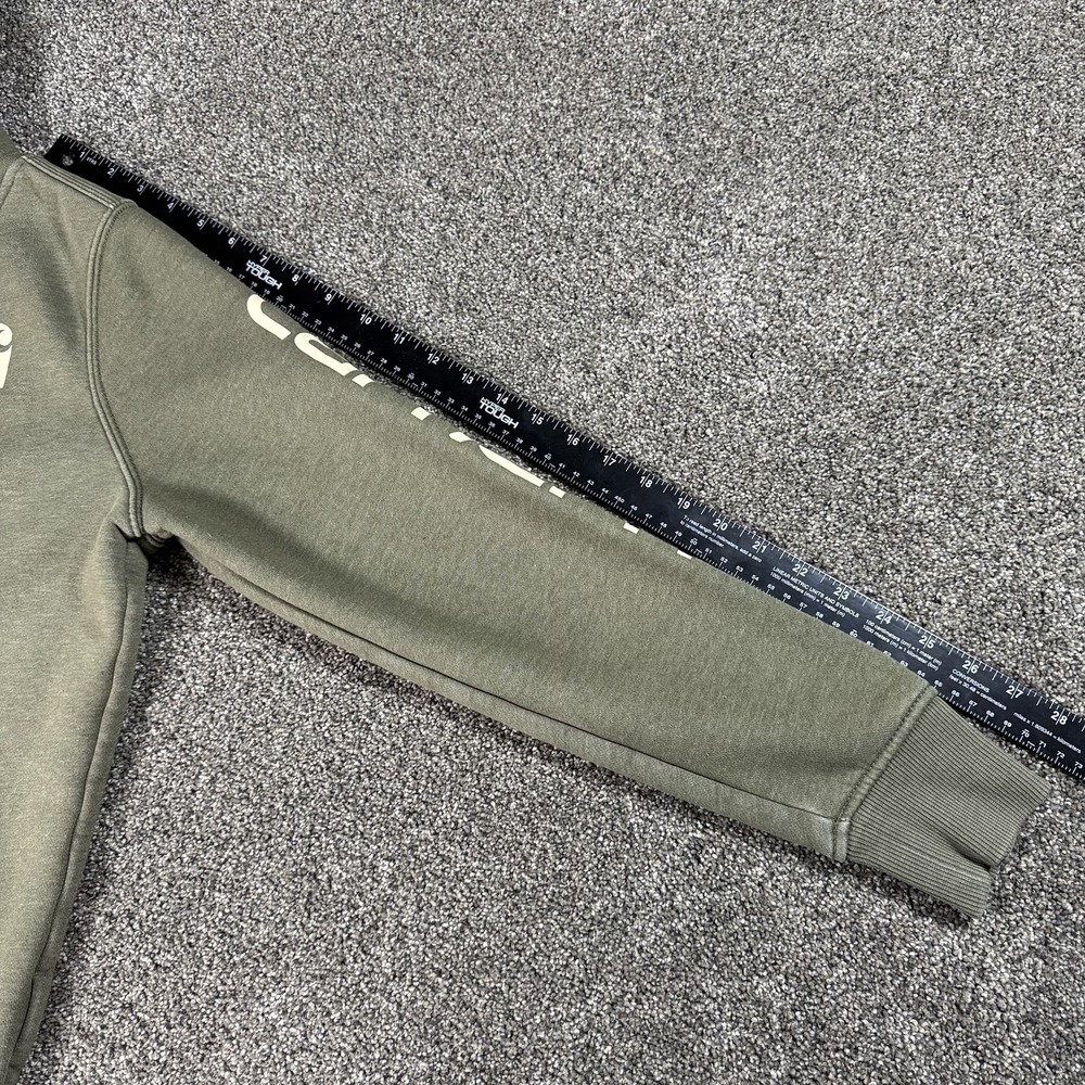 Carhartt Womens S 4-6 Olive Green Pullover Hoodie Spellout Logo Relaxed Fit - Picture 4 of 9